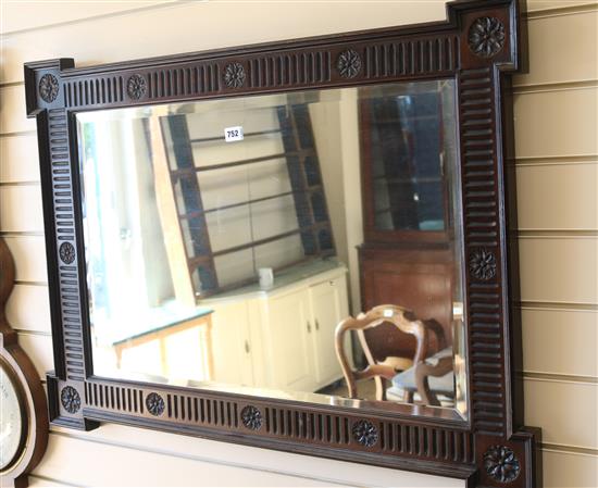 A mahogany framed wall mirror W.96cm